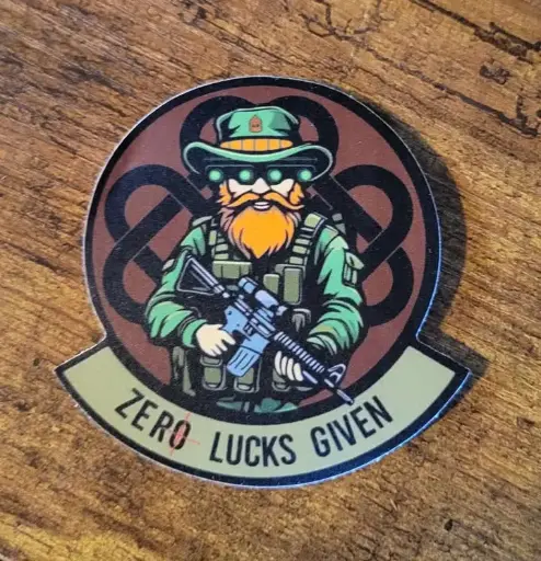 Zero Lucks Given Sticker